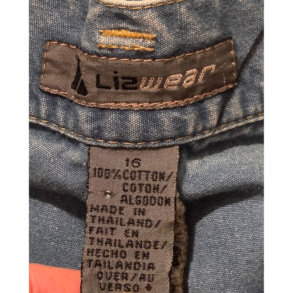 Vintage Lizwear High Waisted Pleated Denim Jeans Medium Wash Size 16 Tapered Leg - Picture 4 of 6